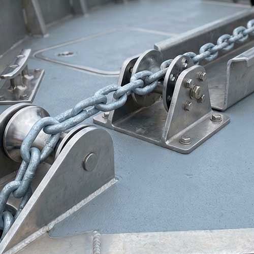 anclajes náuticos, soportes de cubierta embarcaciones, fabricación anclajes barco, reparación soport